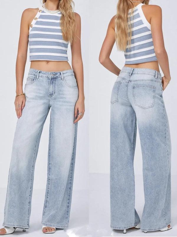 Jeans chiaro modello palazzo - Jeans chairo - Level Stores