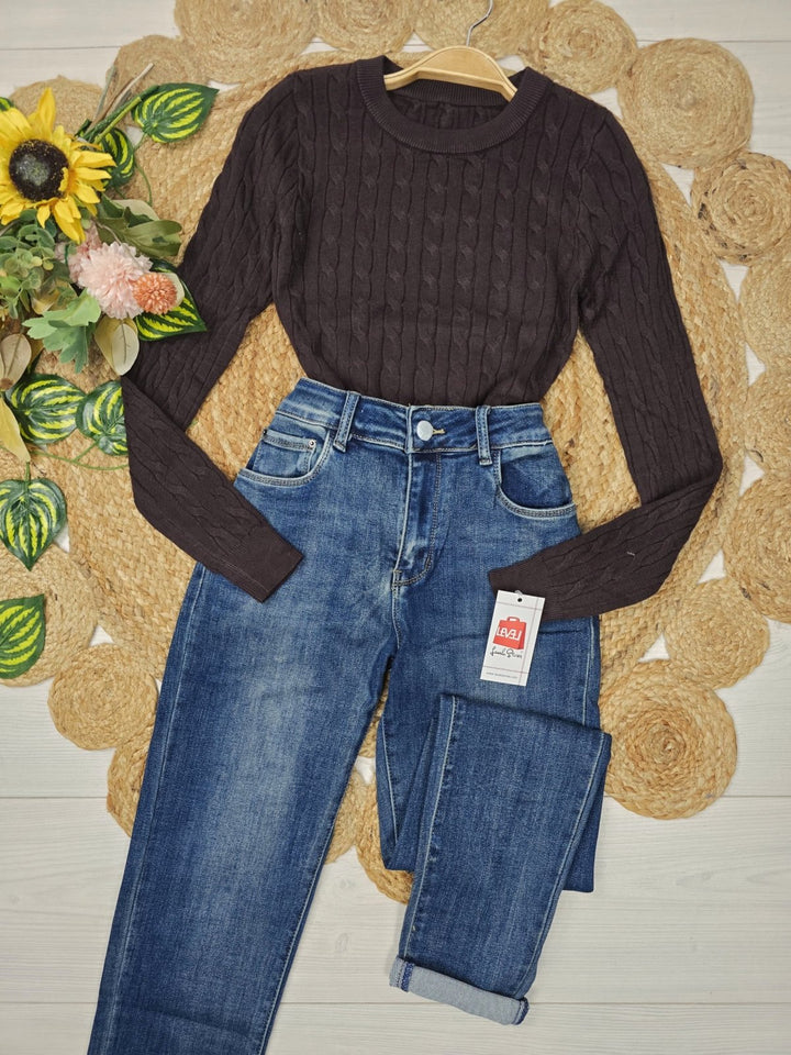 Jeans modello skinny elasticizzato Jeans scuro Level Stores