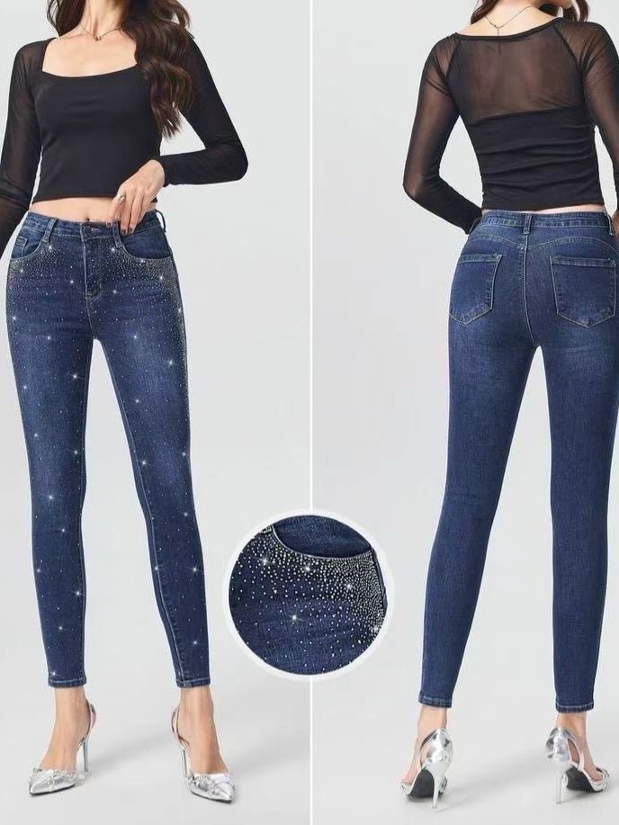 Jeans modello skinny Strass Jeans scuro Level Stores