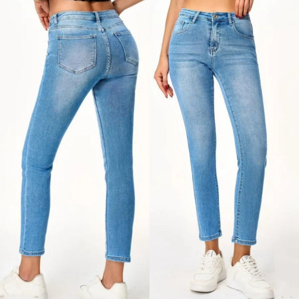 Jeans modello skinny Tinta unita Elasticizzato - Jeans chiaro - Level Stores