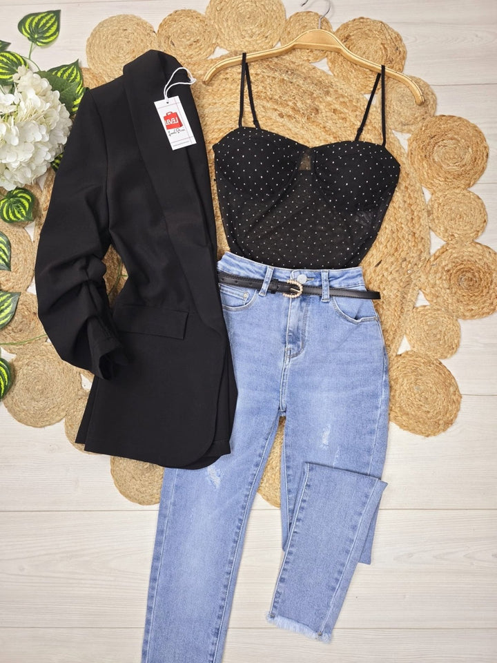Jeans modello skinny tinta unita lavaggio chiaro Elasticizzato - Jeans chiaro - Level Stores