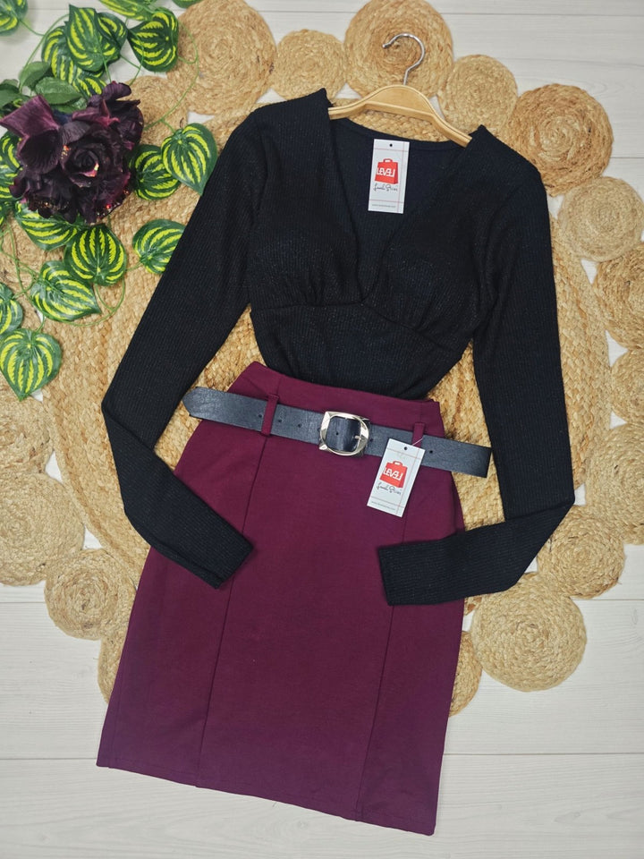 Maglia a costine a manica lunga con coppe preformate tessuto elasticizzato Beige Level Stores