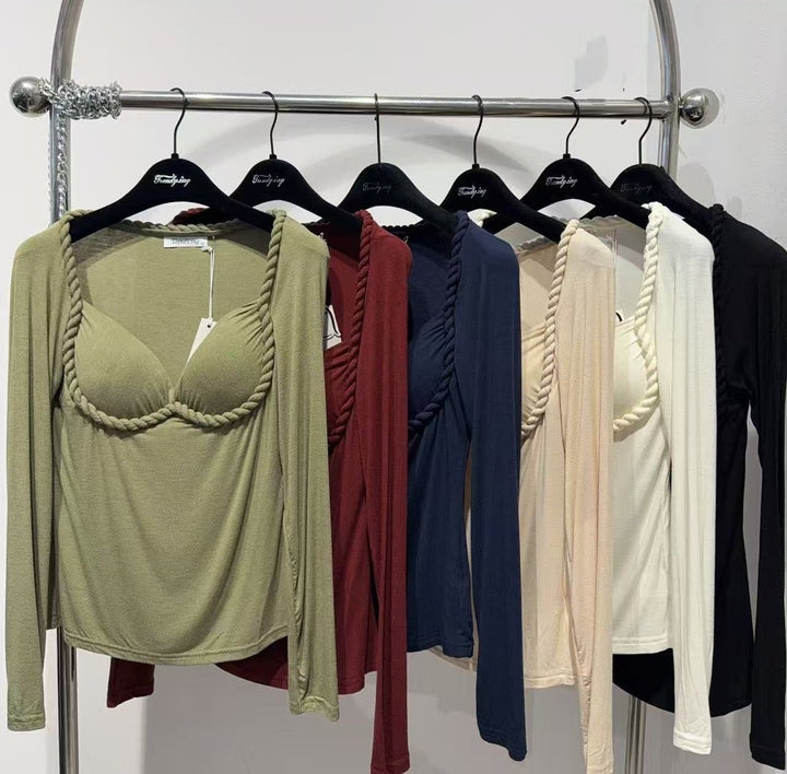 Maglia in lycra con coppe preformate elasticizzato Nero Level Stores