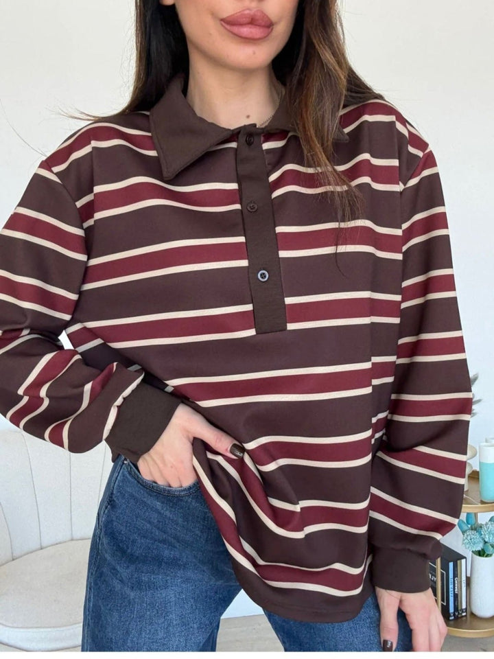 Maglia pollo a righe morbido Bordo Level Stores