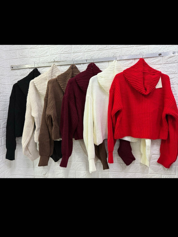 Maglione collo alta morbido e caldo Nero Level Stores