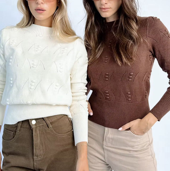 Maglione collo alto morbido e caldo Bianco Level Stores