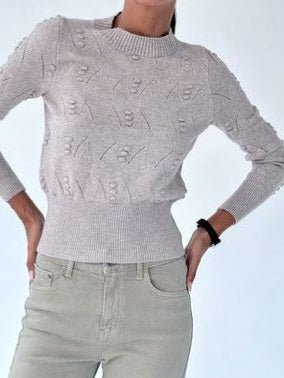 Maglione collo alto morbido e caldo Marrone Level Stores