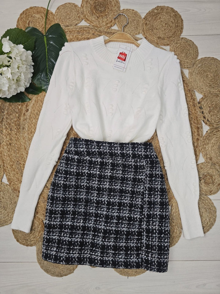 Maglione collo alto morbido e caldo Beige Level Stores