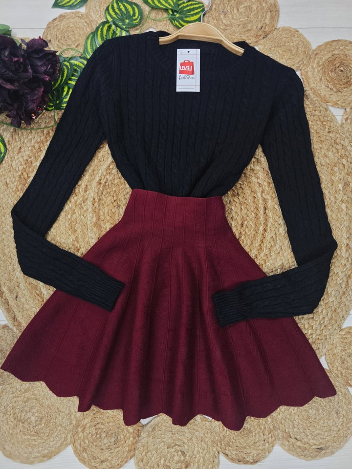 Maglione con motivo a intreccio Bordo Level Stores
