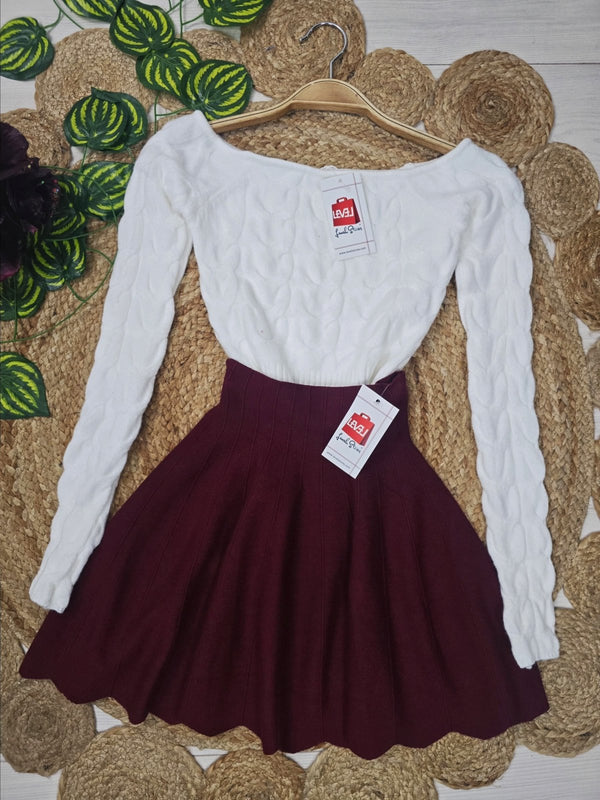 Maglione con motivo a intreccio modello corto morbido Nero Level Stores