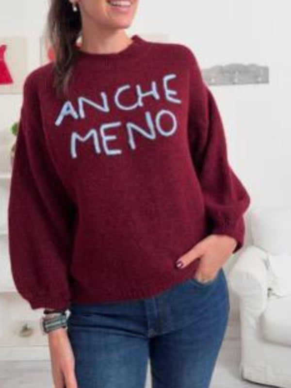 Maglione con scritta morbido e caldo, Bordo Level Stores