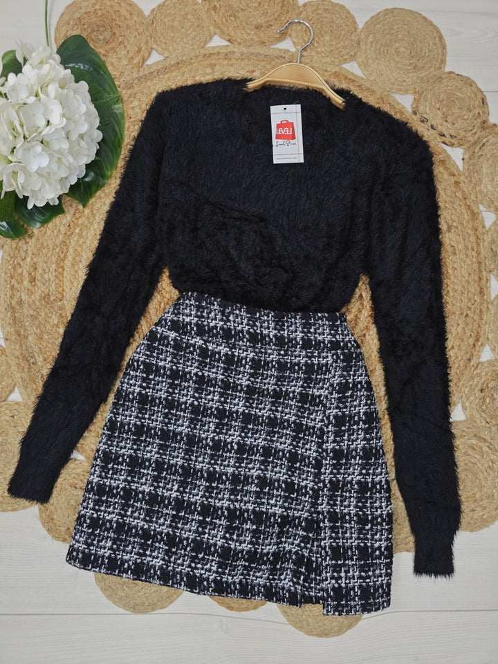 Maglione girocollo in pelliccia Morbido Bianco Level Stores