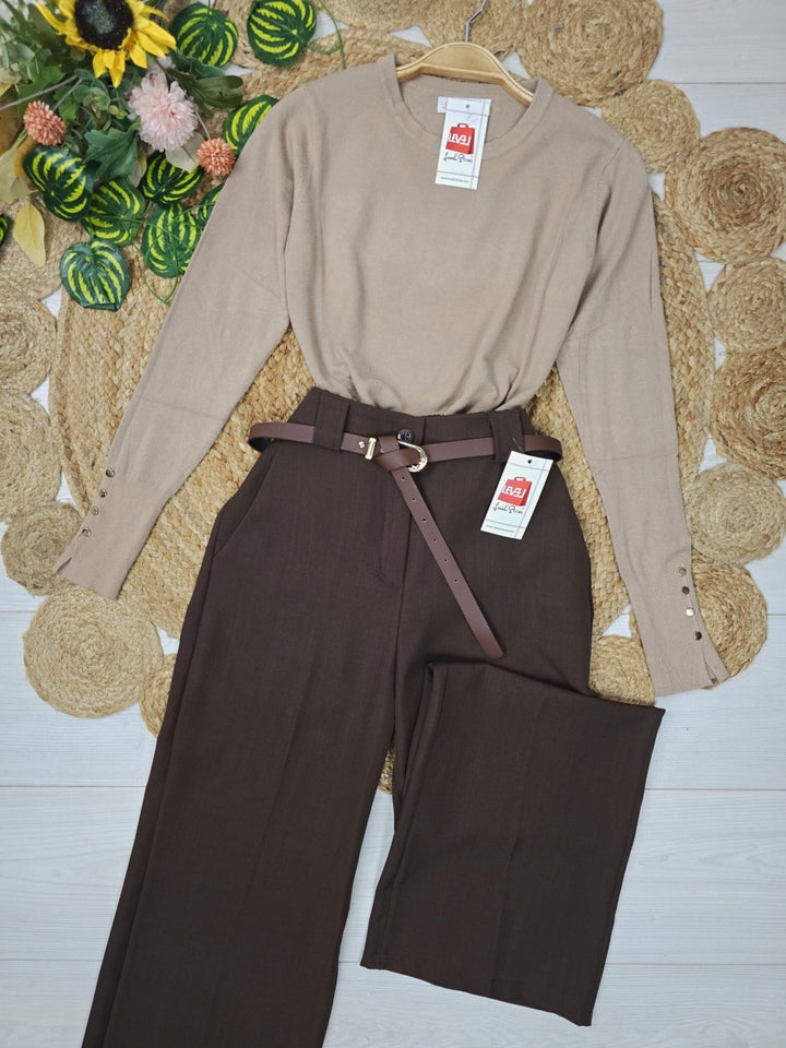 Maglione girocollo modello Zara Con bottoni Morbido Caldo Bianco Level Stores
