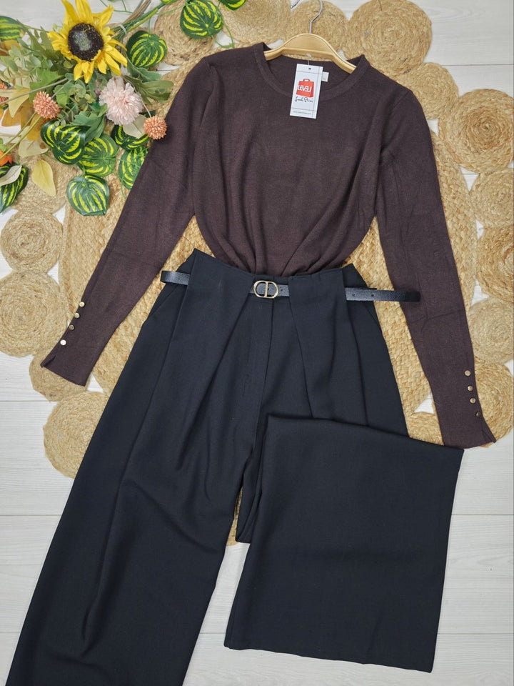 Maglione girocollo modello Zara Con bottoni Morbido Caldo Bianco Level Stores