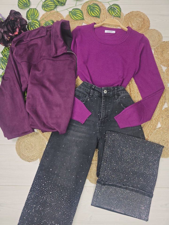 Maglione girocollo Morbodo Caldo Casual Rosa Level Stores