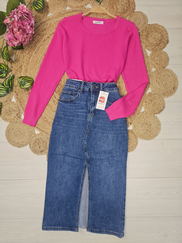 Maglione girocollo Morbodo Caldo Casual Rosa Level Stores