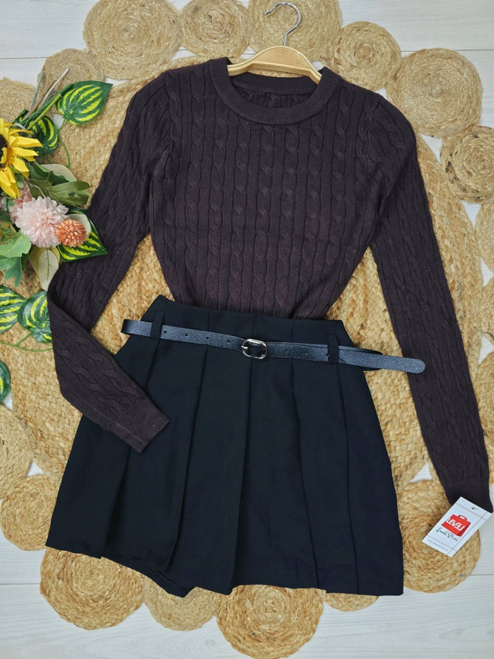 Maglione motivo a intreccio Bianco Level Stores