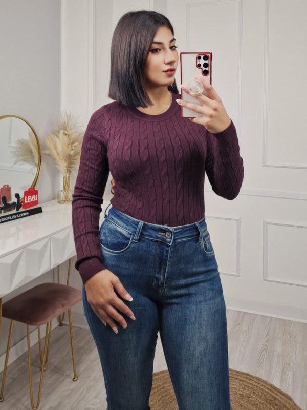 Maglione motivo a intreccio Nero Level Stores