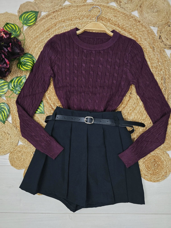 Maglione motivo a intreccio Bordo Level Stores