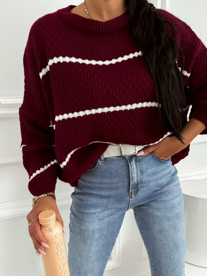 Max maglia con fantasia astratta morbido e caldo Bordo Level Stores