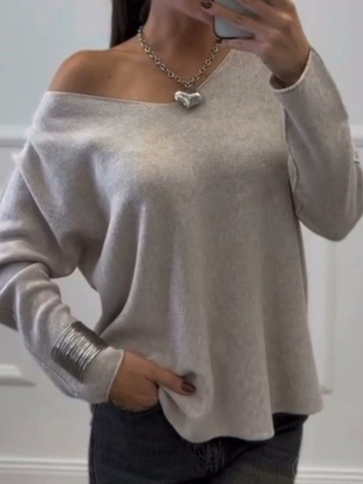 Max maglia scollo a v morbido e caldo Beige Level Stores