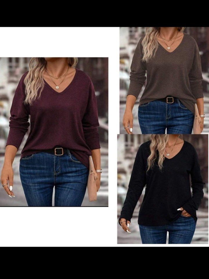 Max maglia scollo a v morbido e caldo Nero Level Stores