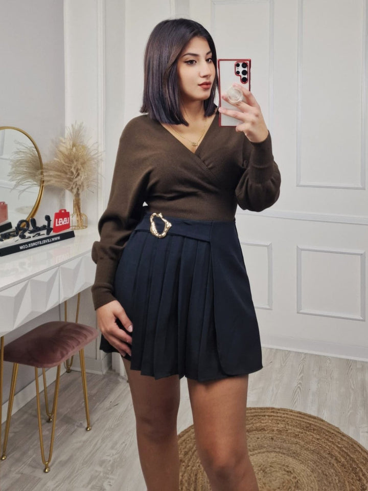 Pantagonna plissettata elastico in vita Bordo Level Stores