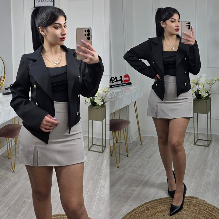 Pantagonna tinta unita con zip - Nero - Level Stores