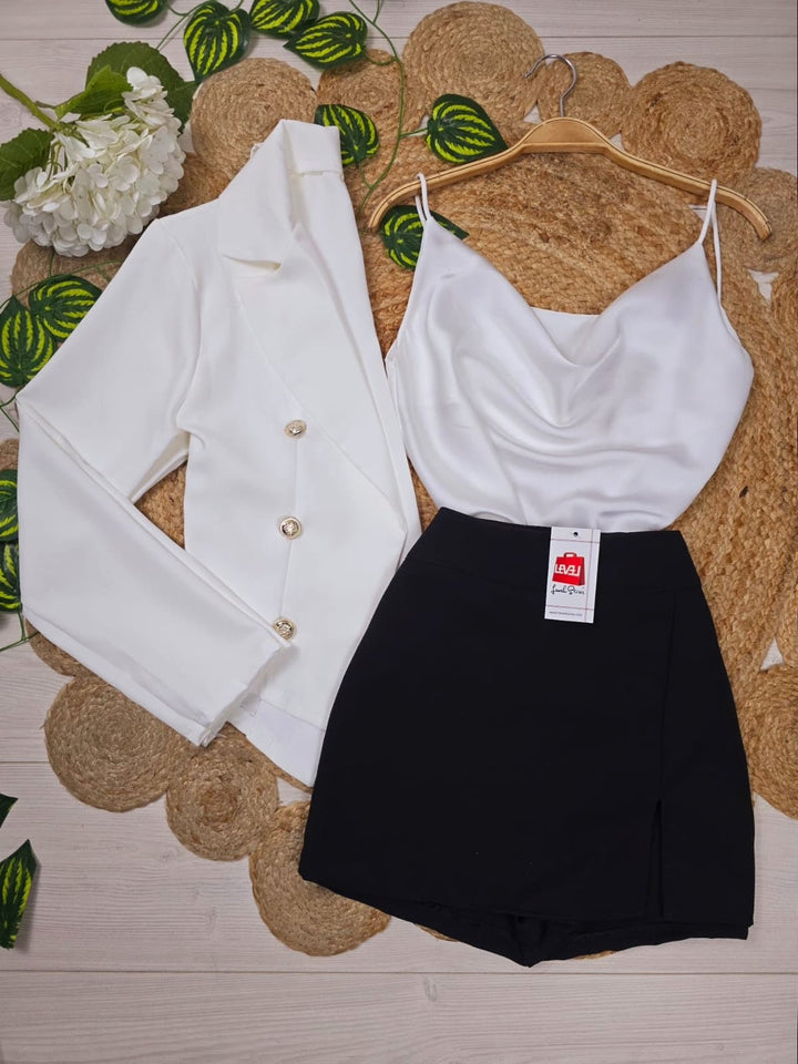 Pantagonna tinta unita con zip - Nero - Level Stores