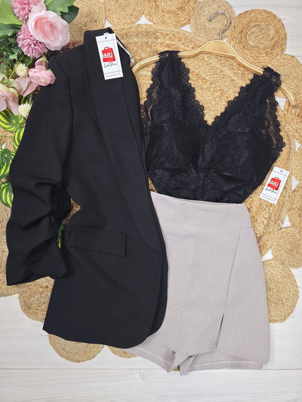 Pantagonna tinta unita con zip - Beige - Level Stores