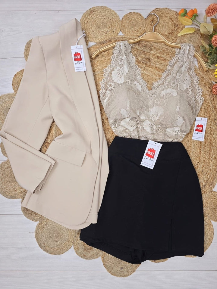 Pantagonna tinta unita con zip - Beige - Level Stores