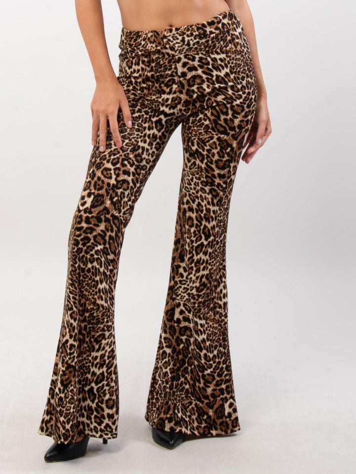 Pantalone modello a zampa con fantasia animali - Zebra - Level Stores