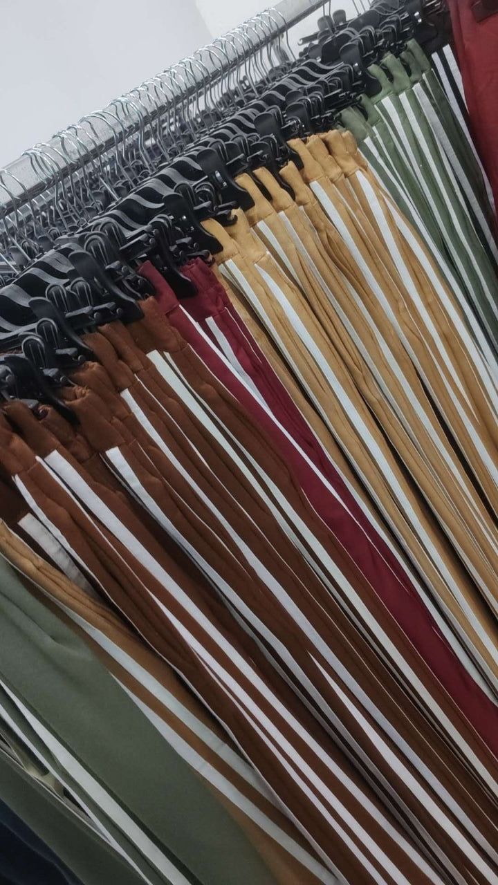 Pantalone palazzo elastico in vita con bottoni e strisce laterali morbido Verde militare Level Stores