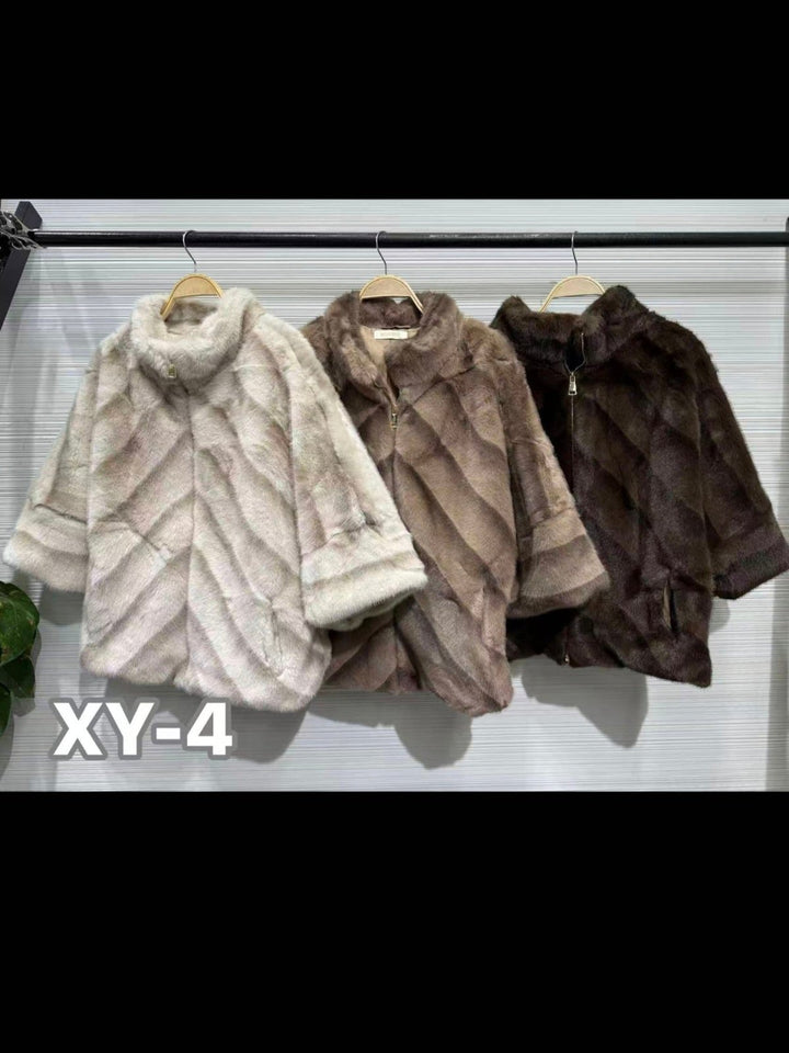 Pellicci con zip con tasche morbido e caldo Nero Level Stores