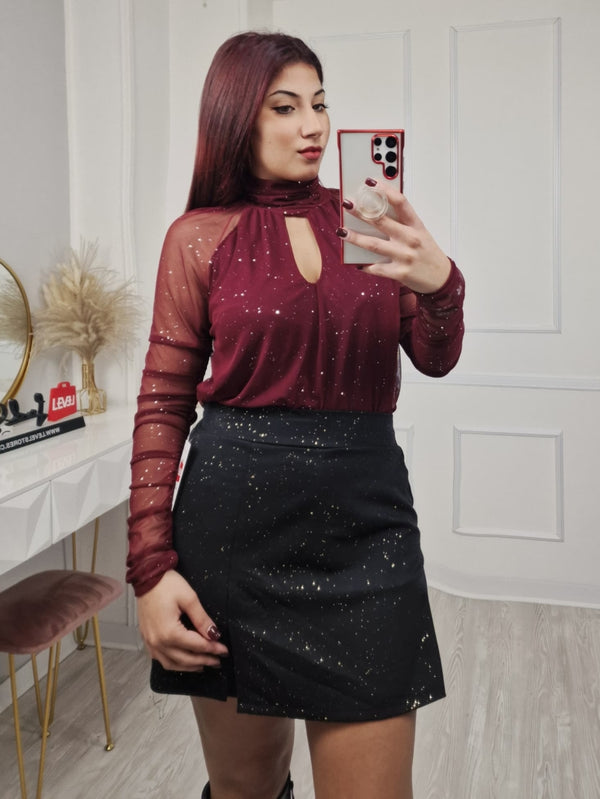 Pantagonna in lurex elasticizzato