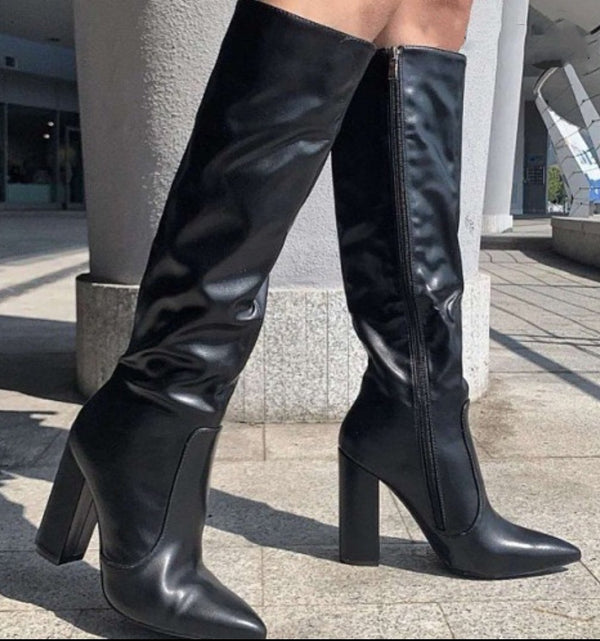 Stivale in ecopelle Tacco comodo Nero