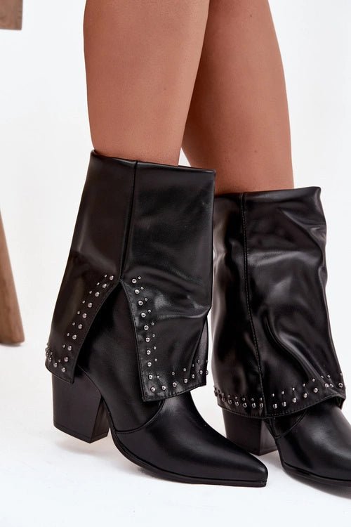 Stivali neri in ecopelle Nero Level Stores