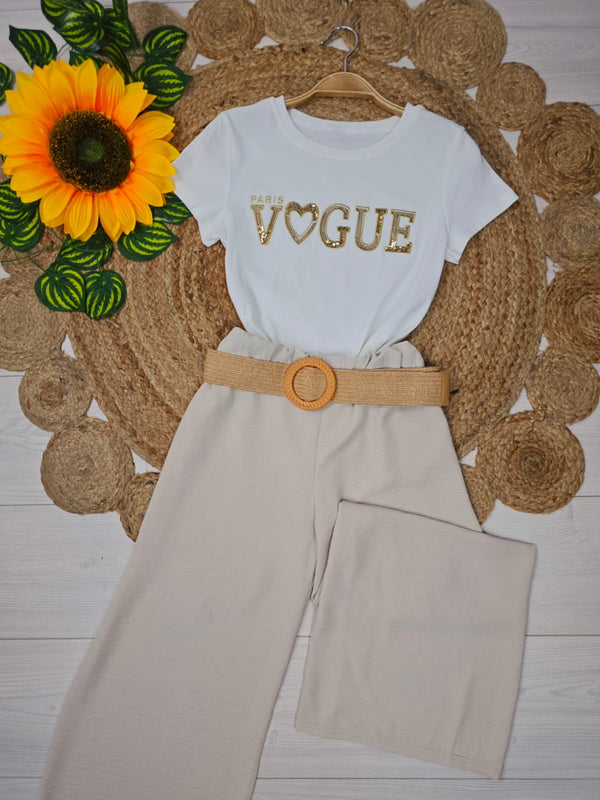 T-shirt con paillettes Bianco Level Stores