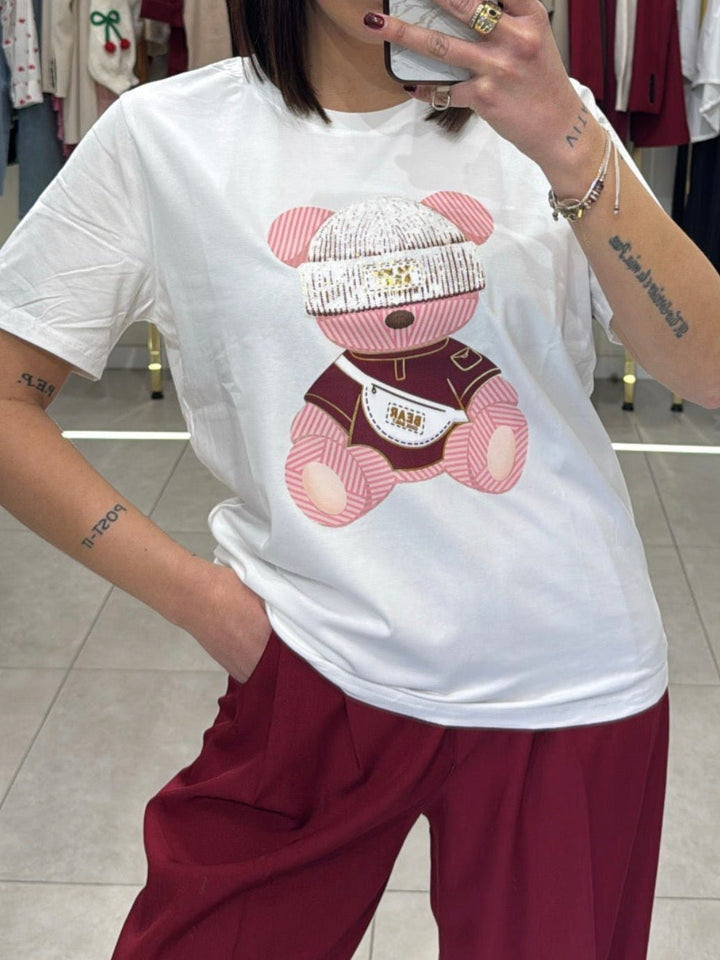 T-shirt con stampa - Rosa - Level Stores