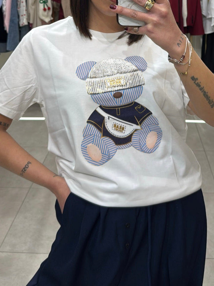 T-shirt con stampa - Blu - Level Stores