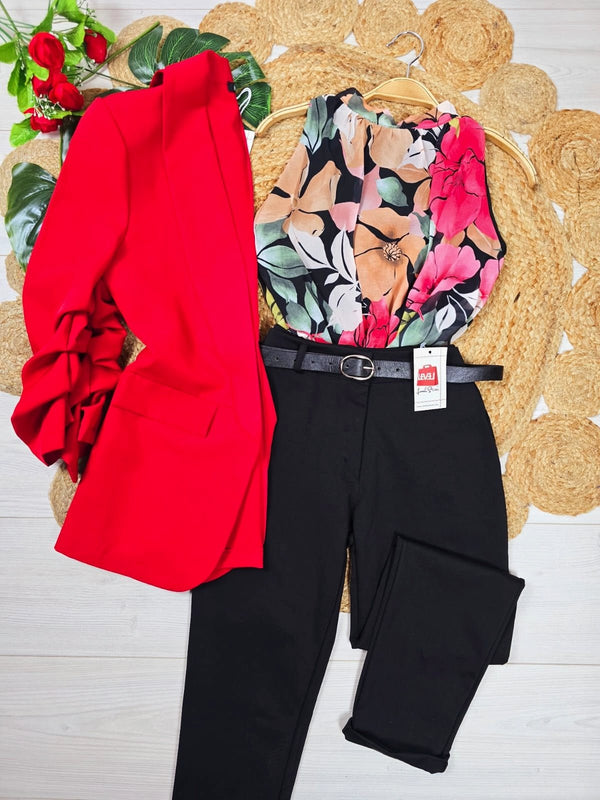 Top in chiffon con fantasia floreale - Fantasia floreale - Level Stores