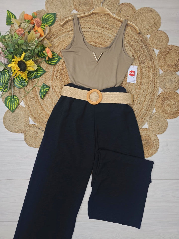 Top in lycra con bretelle aderente Camel Level Stores