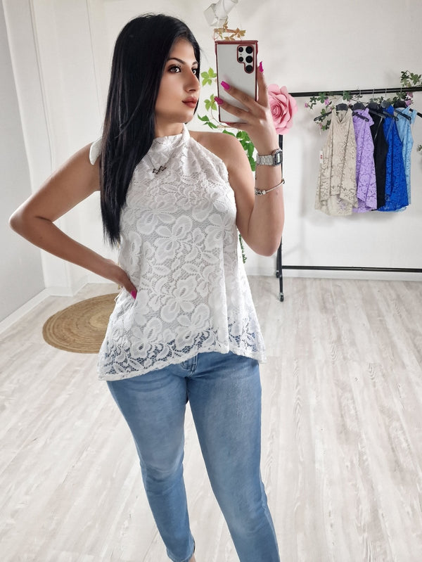 Top in pizzo - Bianco - Level Stores