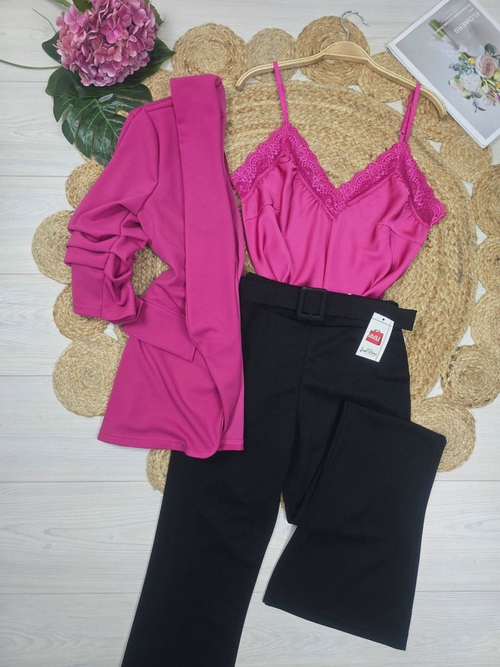 Top in pizzo - Fucsia - Level Stores