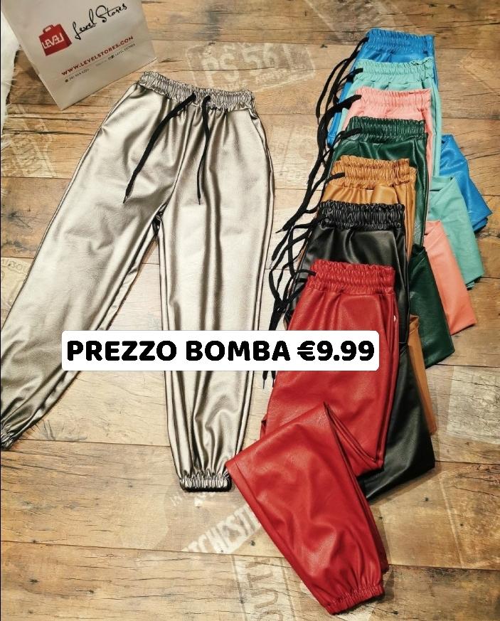 Pantalone in ecopelle - Oro - Level Stores