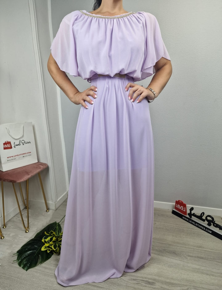 Abito in chiffon , - Fucsia - Level Stores