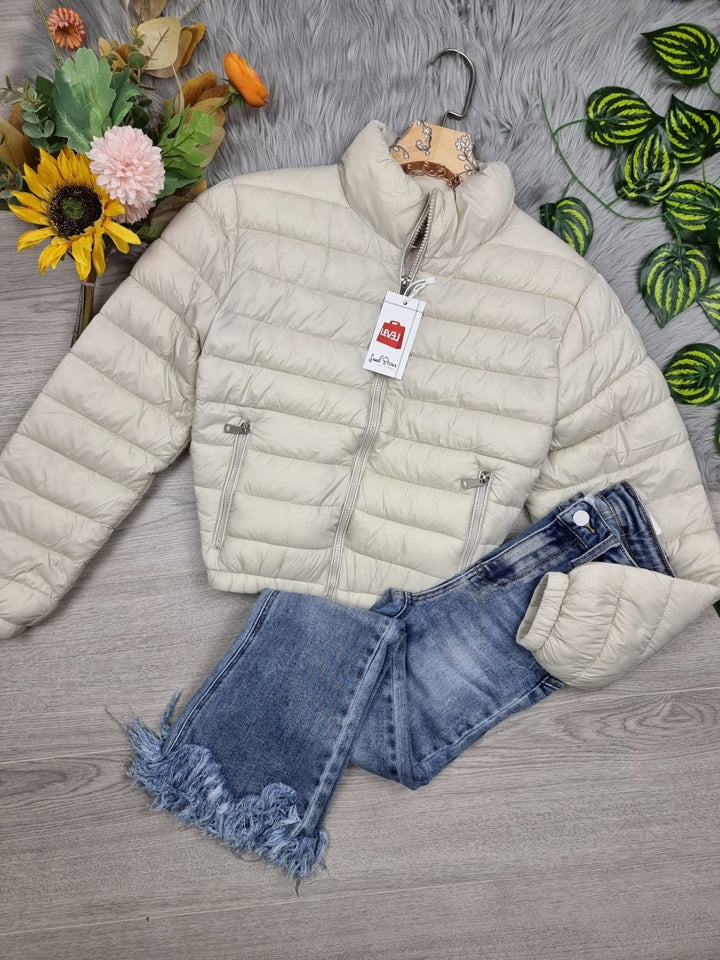 Piumino effetto bomber 100 grammi - Beige - Level Stores