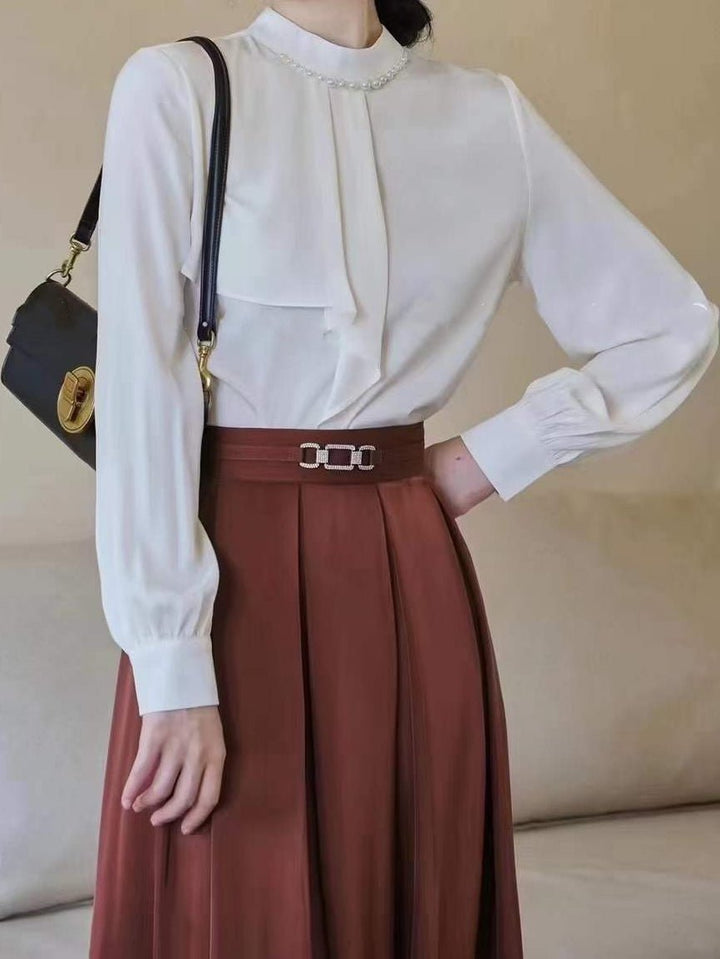 Maglia in raso - Beige - Level Stores