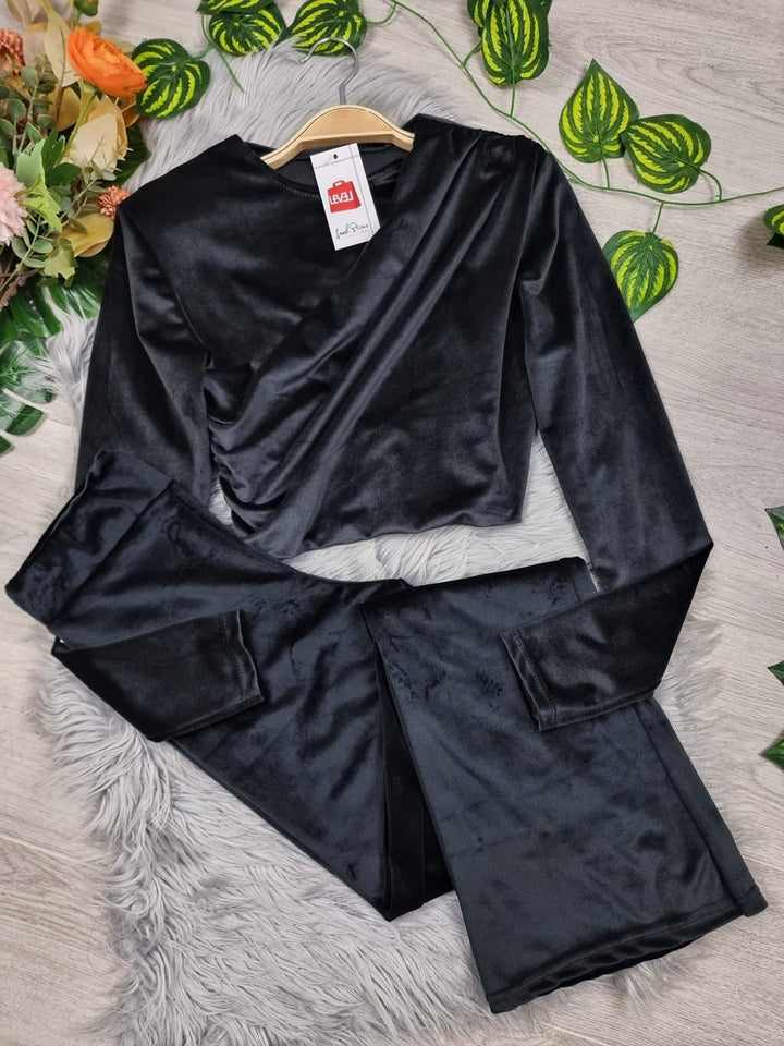 Pantalone in ciniglia - Nero - Level Stores