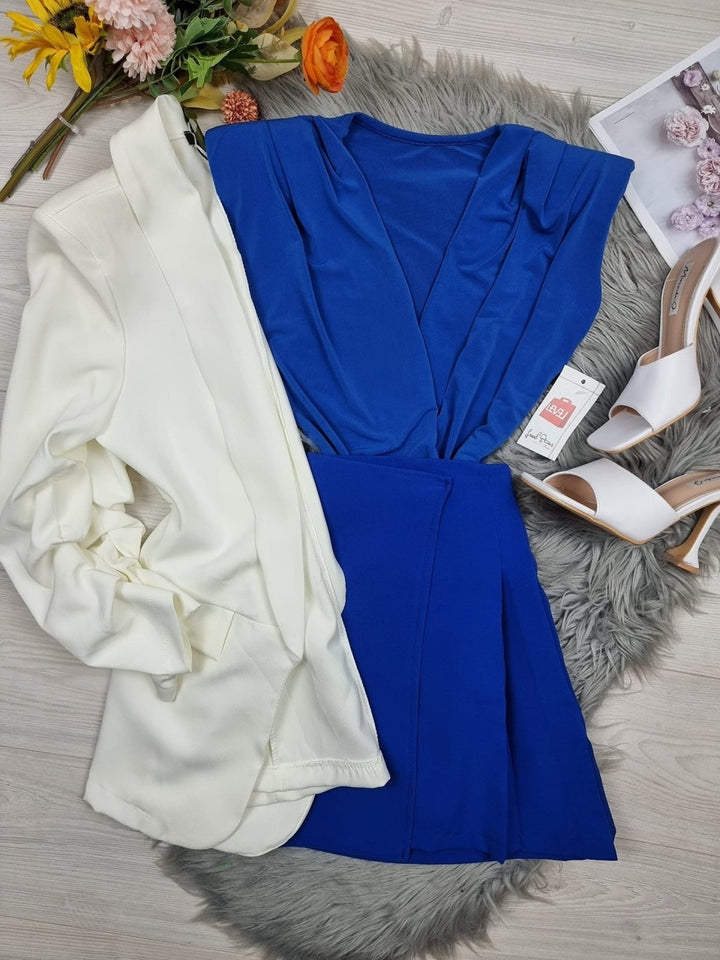 Blazer in tinta unita - Viola - Level Stores